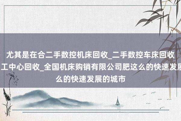 尤其是在合二手数控机床回收_二手数控车床回收_二手加工中心回收_全国机床购销有限公司肥这么的快速发展的城市