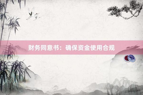 财务同意书：确保资金使用合规